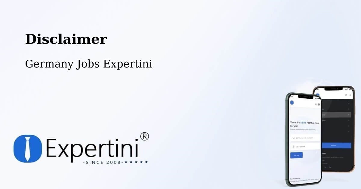 Disclaimer – Gaimersheim - Germany Jobs Expertini