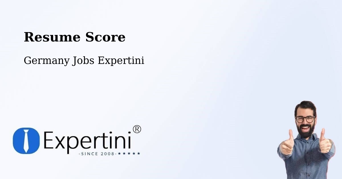 Resume Score & Job Description Match Tool – Gaimersheim - Germany Jobs Expertini